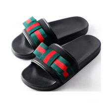 2019 Women Hot Sale Wholesale Cheap PVC Slipper High Quality Customized Canvas Strap Slipper OEM ODM flat slide slipper